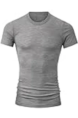 Calida Herr ull & silke t-shirt funktionella underkläder av ny ull och silke, Platina melon, XL
