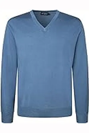 Hackett GMD Merino Silk V NCK pullover tröja för män, , XXL