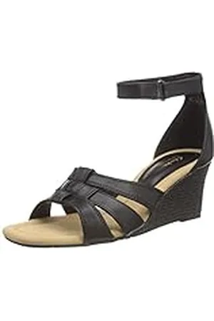 Clarks Kyarra Joy Sandal, Black Leather, 40 EU, , 40 EU