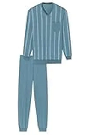 Schiesser Pyjamas för män, lång komfort nattkläder, pyjamasuppsättning, , 56, , 56