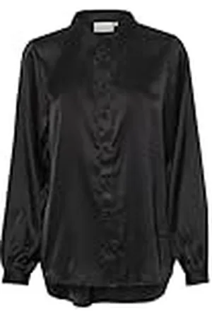 Kaffe Dam, silkes-t-shirt, elegant, långärmad blus, , XS