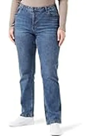 Kaffe Plusstorlek jeans för dam High-waisted Slim Fit raka ben, , 52/Stor