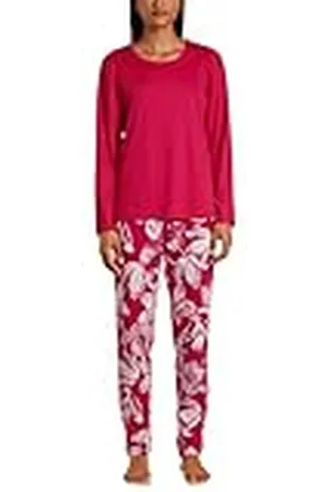 Calida Dam Blooming Nights pyjamasset, Barberry röd, standard