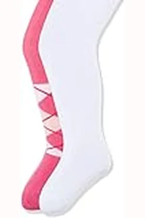 Playshoes Flicka rutig och uni med komfortbuntbyxor (2-pack)