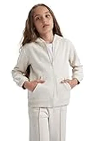 DeFacto Tröjor och koftor för flickor, normal passform, huva, , 8-9 år