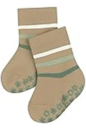 Falke Stoppstrumpor Multi Stripe Catspads bomull baby blå rosa många andra färger tjocka strumpor med mönster varm färgglad randig med lugg på sulan och plysch 1 par, , 62/68 cm