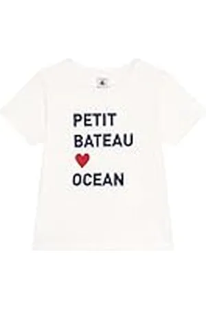 Petit Bateau T-shirt för flickor och flickor, , 5 år