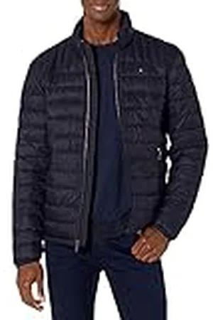 Tommy Hilfiger Ultra Loft packbar pufferjacka för män dun alternativ kappa, , XXL