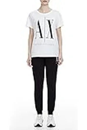 Armani Exchange Dam ikon projekt broderad dragsko träningsbyxa, Svart, S