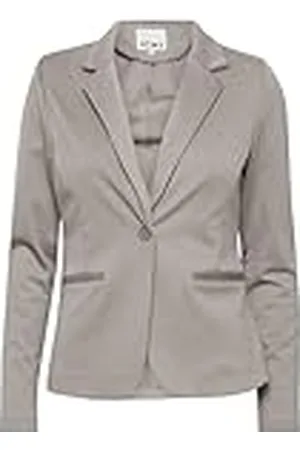 Ichi IHKATE BL dam blazer kort blazer, jacka med en knapp-kavaj med stretch och, Drivved (181210), XS