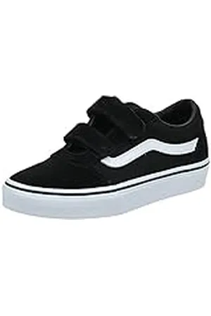Vans Unisex barn Ward V mocka/kanvas sneakers (blandad kamoufla), Mocka canvas svart vit, 37 EU