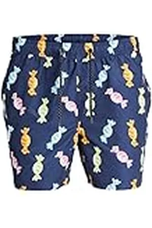 JACK & JONES Herr JPSTFIJI JJSWIM roliga badshorts, marinblå kavaj, S, , S