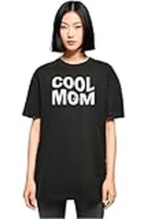 Merchcode Dam-t-shirt dam mors dag – cool mamma överdimensionerad pojkvän te, överdimensionerad passform, bomull 100 percent, L, , L