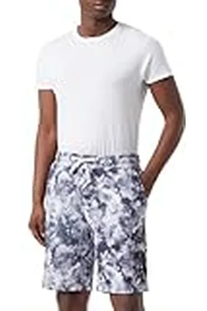 Koton Herr dragsko abstrakt tryckt ficka detaljerade shorts, , XS