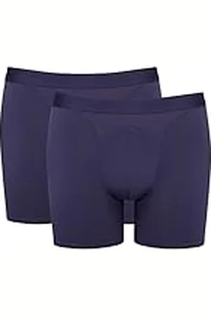 Sloggi Män någonsin mjuka korta 2P underkläder, indigo blå, M (förpackning med 2), , M