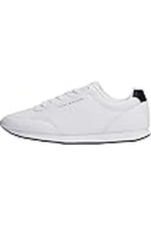 Tommy Hilfiger Herr LO Runner Mix (FM0FM05284) lågtopp sneakers, vit (vit), 10,5 UK, , 45 EU
