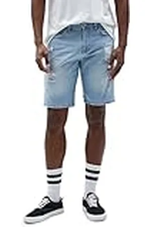 Koton Herr ribbade jeans shorts ficka detaljerad knapp