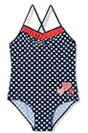 Playshoes Flicka UV-Schutz Badeanzug Herzchen Baddräkt, Blå, 122/128 cm