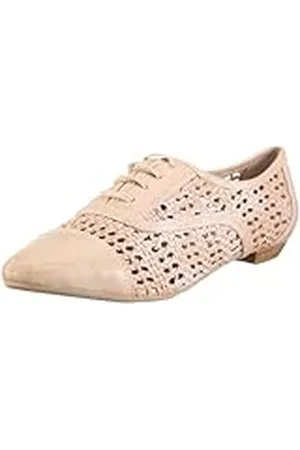 Buffalo London dam 210-4575-1 broderad PU beige 346 halvskor, -41 EU