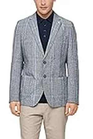 QS by s.Oliver Ledig kavaj för män, Dark Blue Check, 46