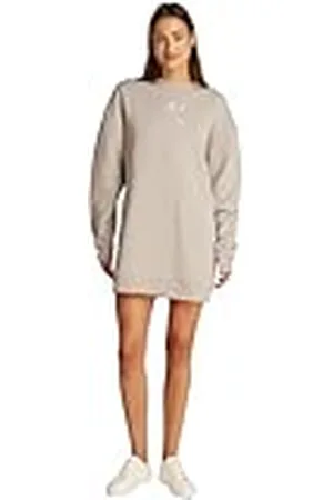 Calvin Klein Jeans dam broderad monologo besättningsklänning J20J224834 sweatshirt klänning, , XS, , XS
