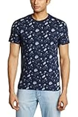 JACK & JONES Jack and Jones Herr Repeat djurtryck rundhalsad kortärmad T-shirt, , XXL