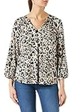 Part Two Del Two MileaPW TS avslappnad passform 3/4 ärm T-shirt, neutral leo tryck, M dam, , M