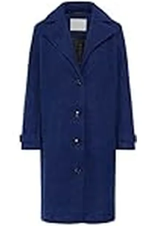 Kaffe Damrock enkel bröstad notch Lapel knälängd normal passform, , 38