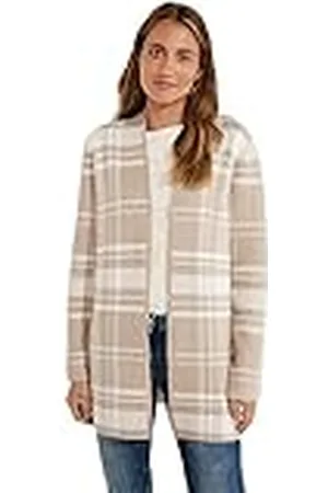 CECIL Damer lång cardigan rutig, , L
