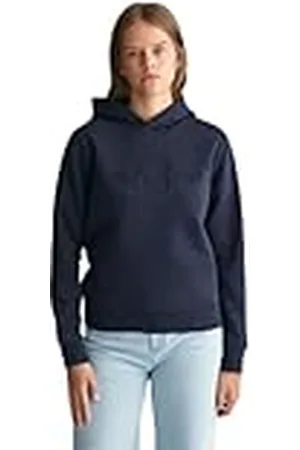 GANT Tonal AS Hoodie Hoodie, Evening Blue, 170 Barn Unisex, , 170