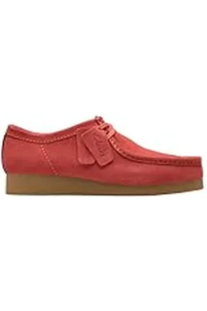 Clarks WallabeeEVO Derby, Red Suede, 10 UK, , 45 EU