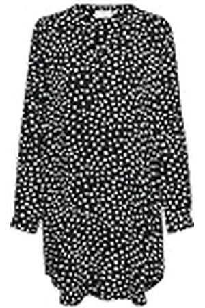 Kaffe Damklänning över knälängd casual passform långärmad V-notch neck, , 36