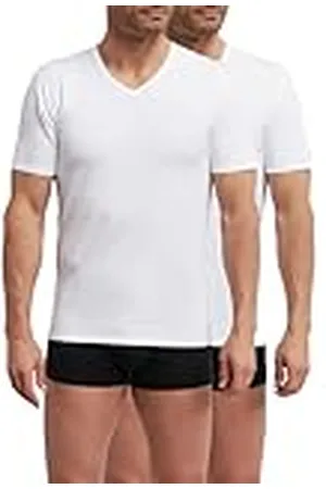 Dim T-shirt för män med termoregulator i bomull V-hals sport x2, , M