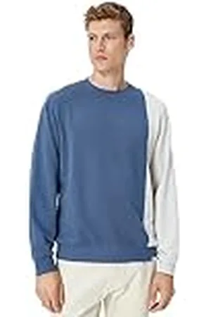 Koton Män Crew Neck Multicolor Tag Tryckt Långärmad Sweatshirt, , XXL