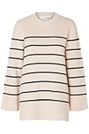 SELECTED Stickad tröja för kvinnor oversize, , L