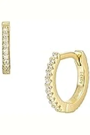 Fossil Creole Örhängen All Stacked Up för kvinnor sterlingsilver guldton, JFS00630710
