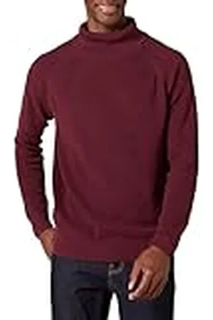 Amazon Herr 100% bomull ribbstickad polotröja, , X-Large