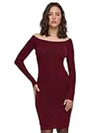 Urban classics Dam Dam Off Shoulder Långärmad Glitter Klänning, , XL