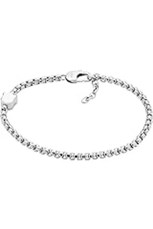 Fossil Armband för män Heritage, silverfärgat rostfritt stål, L: 215mm X B: 7,8mm X H: 8,9mm, JF04346040