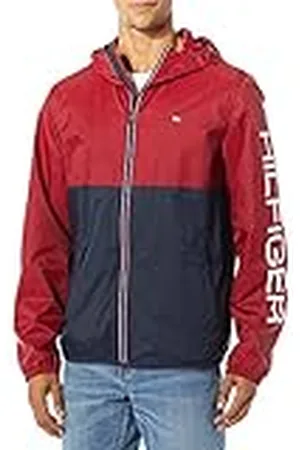 Tommy Hilfiger Färgblockerad logotyp regnslicker jacka