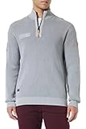 Camel Active Herrar 409585/8K12 tröja, Stone Grå, M
