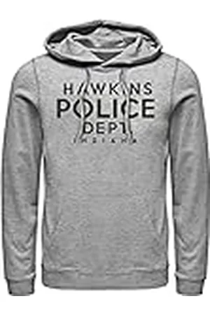 Stranger Things Unisex Hawkins Police Department huvtröja med huva, Heather Grey, XL, , XL