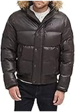 Tommy Hilfiger Herr lätt quiltad puffer jacka, sadelfuskläder, XL