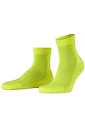 Falke Unisex Cool Kick korta strumpor ventilerande snabbtorkande funktionellt material lätt stoppning plyschsula kylande modern kvartslängd platt söm på fotspets sportig, 1 par, Gul (Lightning 1325)