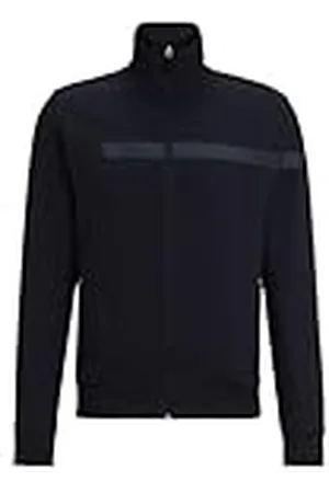 HUGO BOSS Herr Skaz 1 sweatjacka av bomullsblandning med dragkedja och tejpdetaljer, , L