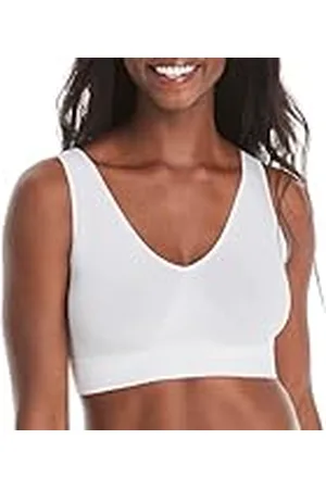Hanes Mysig dambygel-BH, heltäckande pullover-BH, sömlös t-shirt-BH, Vitt, M