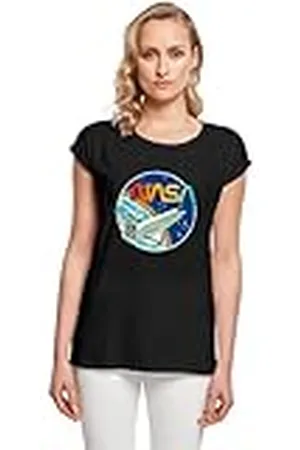 Merchcode Dam-t-shirt Ladies NASA – regnbåge t-shirt, lös passform, bomull 100%, 3XL, , 3XL