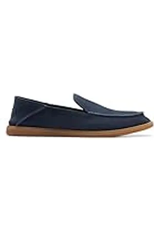 Clarks Herr Clarkbay stegloafer platt, Navy Suede, 11 UK, , 46 EU