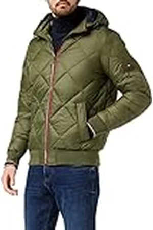Tommy Hilfiger Herr diamant quiltad jacka med huva isolerad, , XS