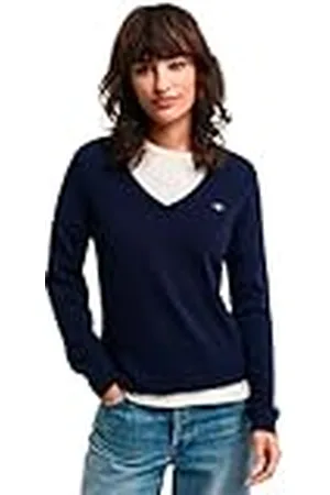 GANT Extrafine lammull V-hals, , XXL